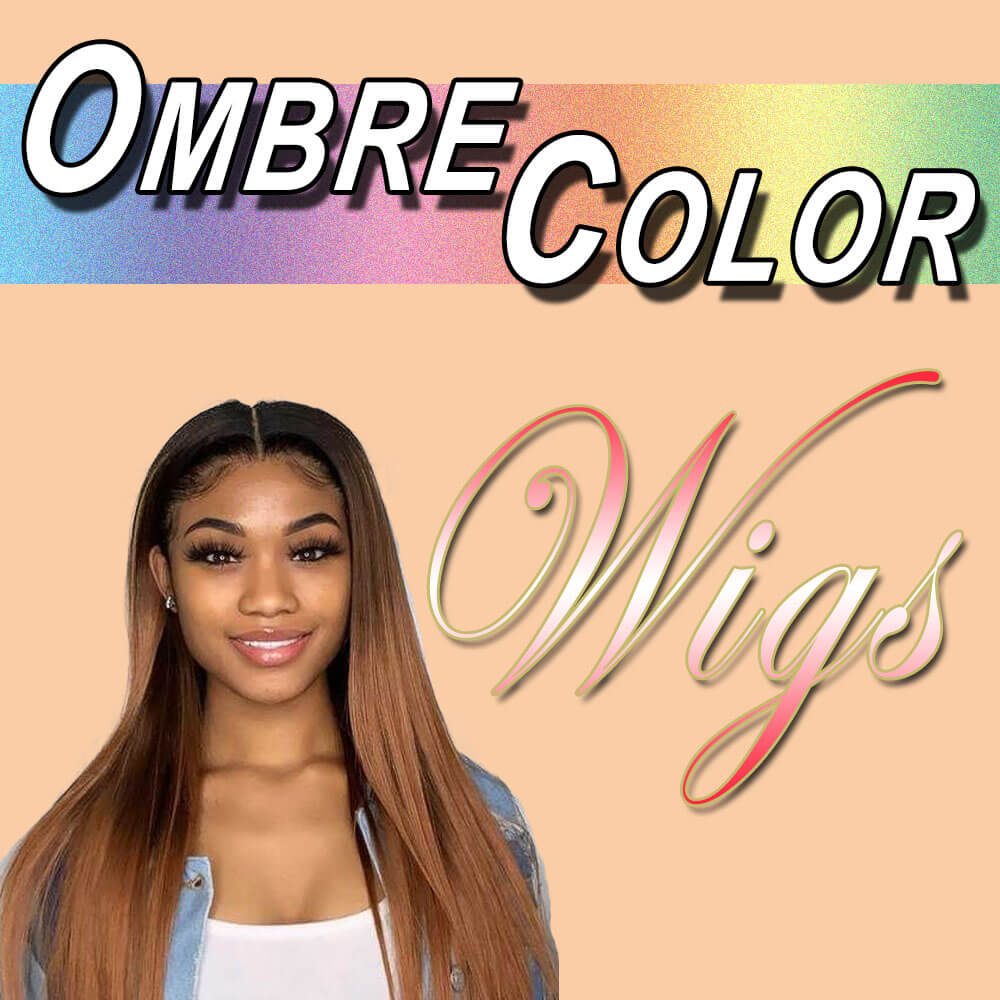 Ombre color wigs
