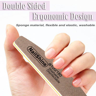 Double Sided Emery Board For Nails, Grit Nail Files Buffer Set (8 Pcs)