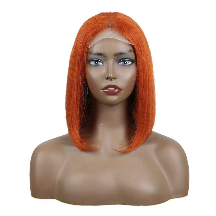 short ginger hair wear and go glueless bob wig