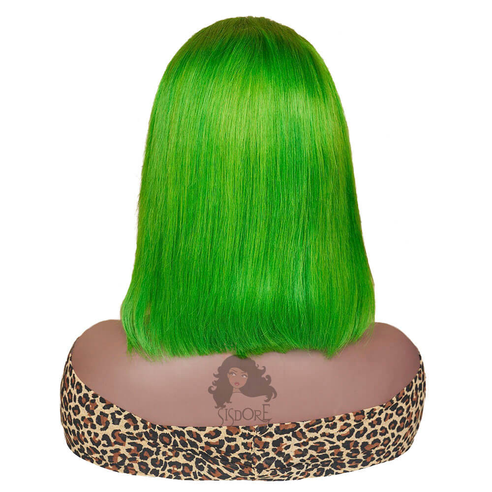 Light Green Straight Short Hair Bob Wig