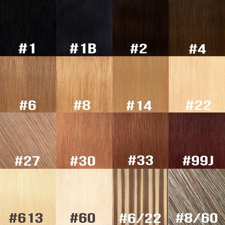 Hair Extensions Color Swatches