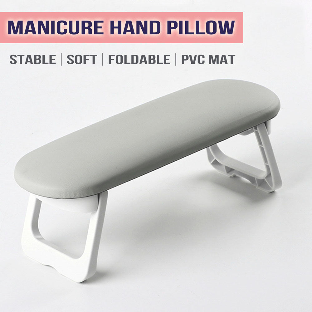 Arm Rest for Nail, PU Leather Foldable Nail Arm Rest, Hand Rest for Nails Tech Hand Rest Pillow for Manicure Salon Use