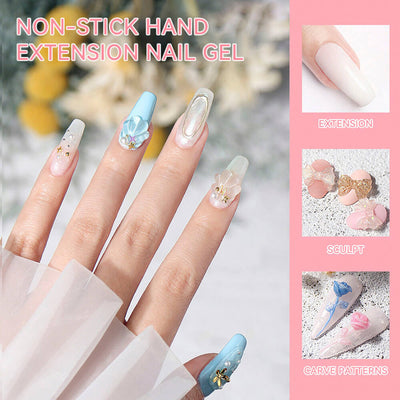 Non-stick Hand Extension Solid Builder Nail Hard Gel, LED UV Manicure Glue