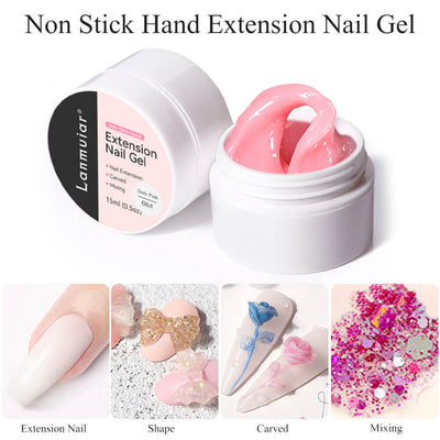 Non-stick Hand Extension Solid Builder Nail Hard Gel, LED UV Manicure Glue