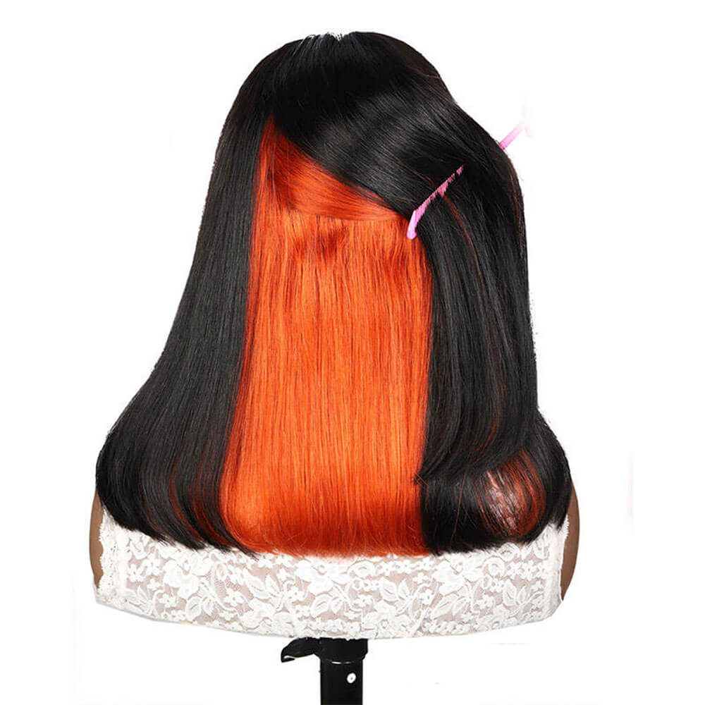 peekaboo bob wig 1b orange