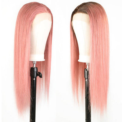 pink-straight-human-hair-lace-front-wigs
