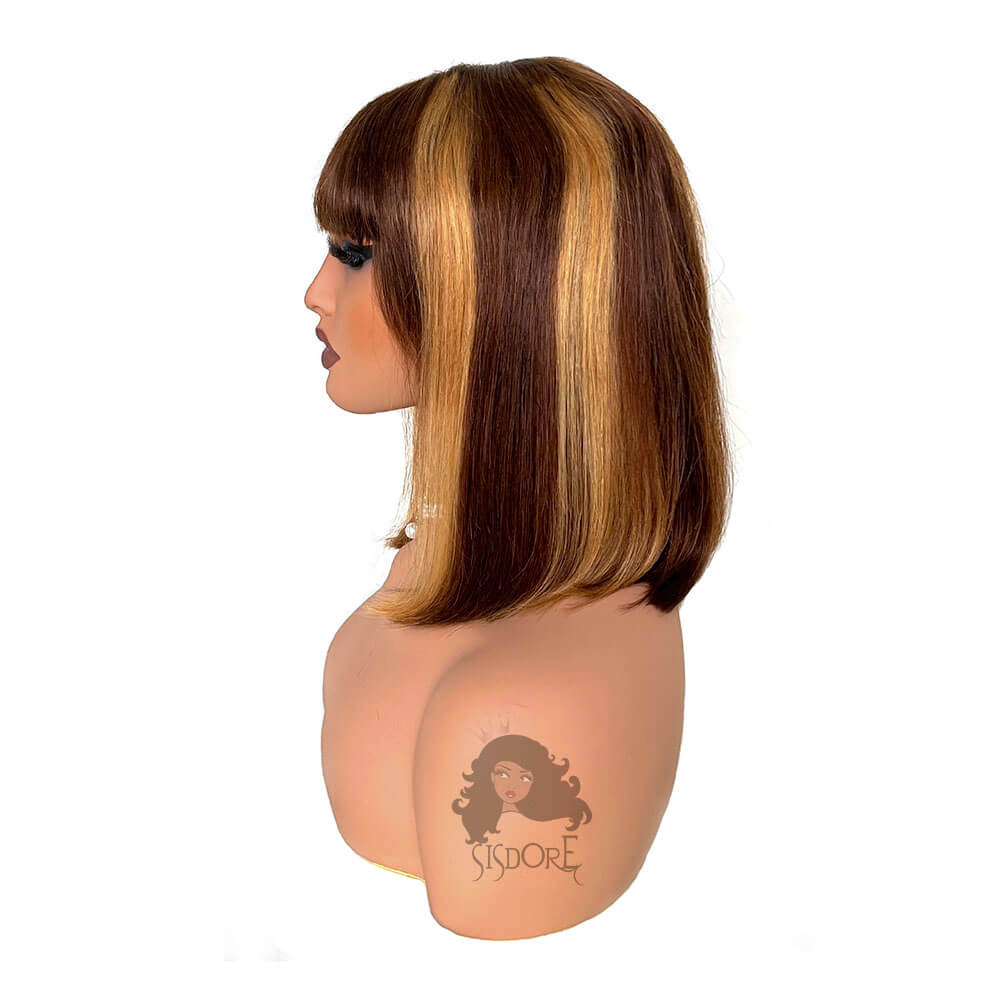 highlight bob wig with bangs #color_highlight-bob