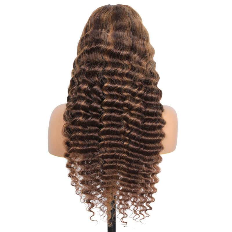 SISDORE Highlight Deep Wave Human Hair Wear and Go Glueless Wig