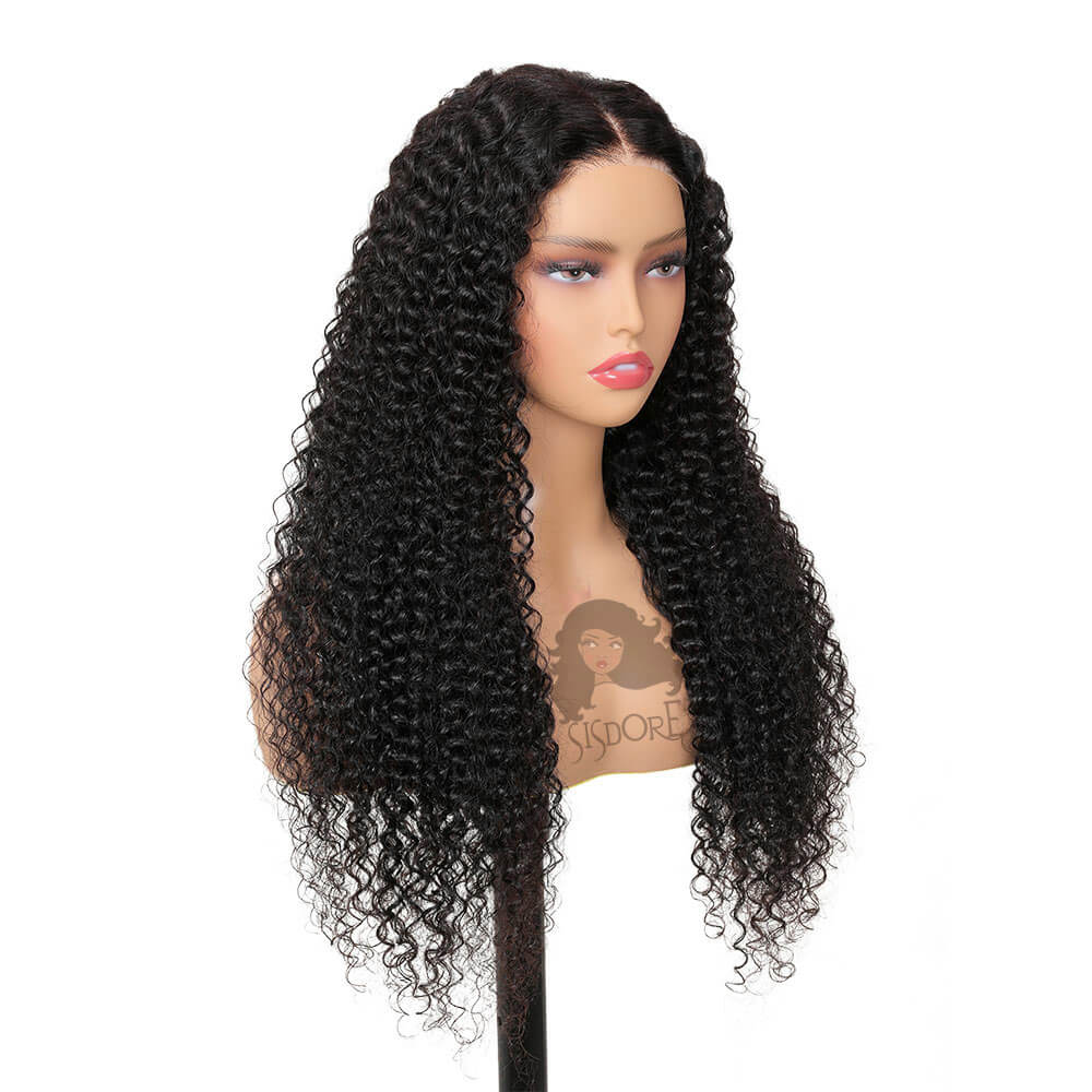 Jerry Curly Hair Glueless Wig, Pre Cut Lace Wear and Go Wigs