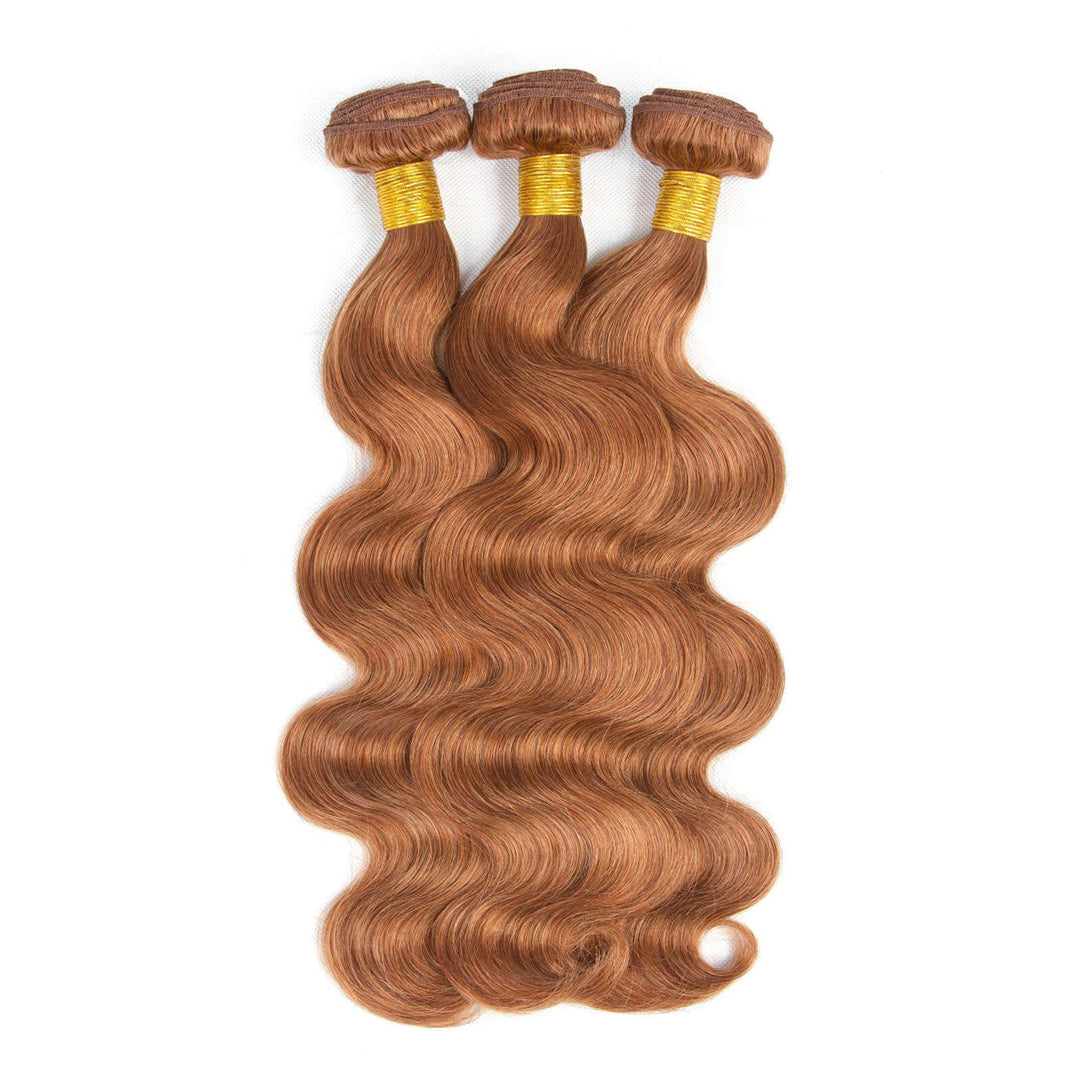 Medium Auburn Hair 3 Bundles Body Wave #30