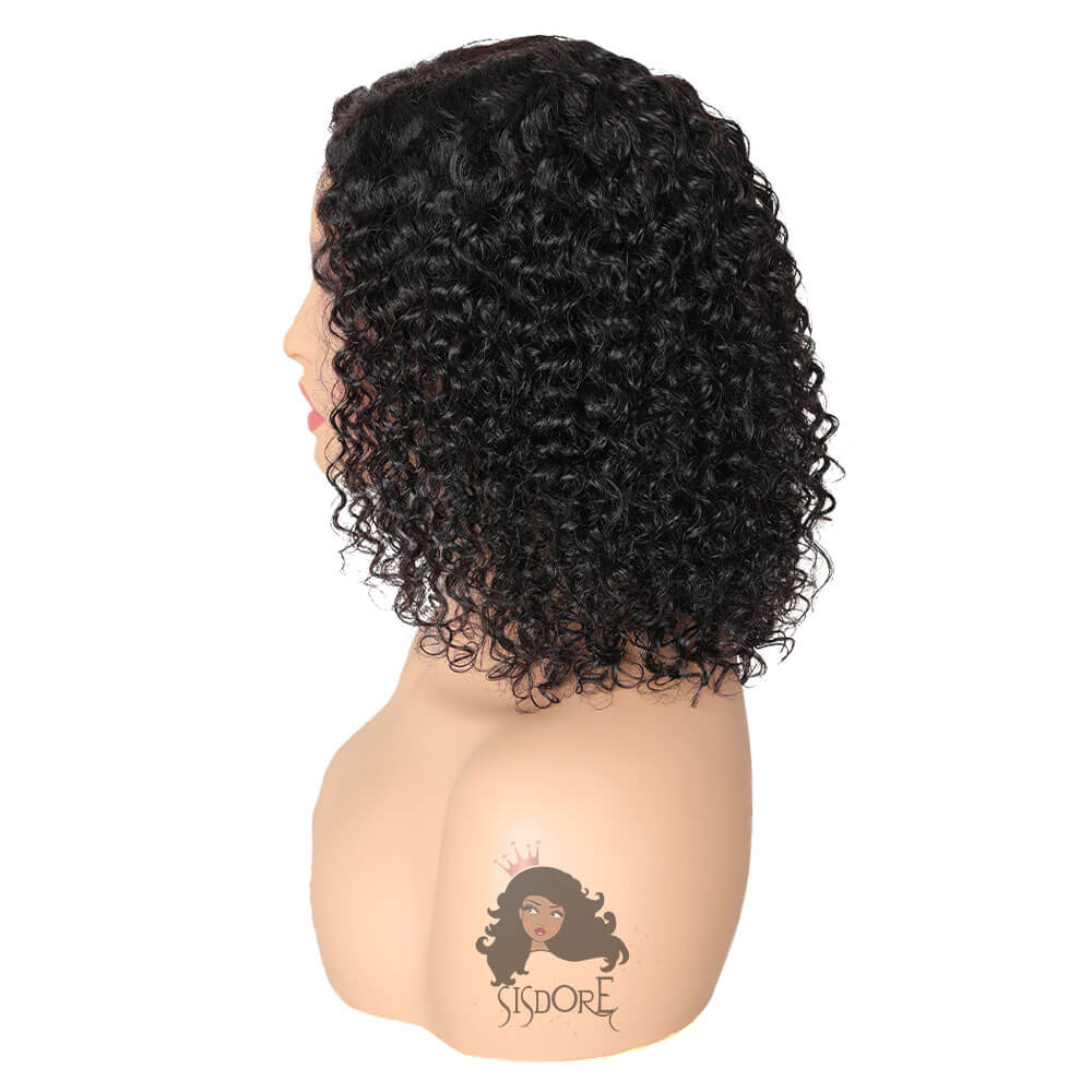 Wear and Go Glueless Bob Wig Pre-cut Lace Deep Wave Hair