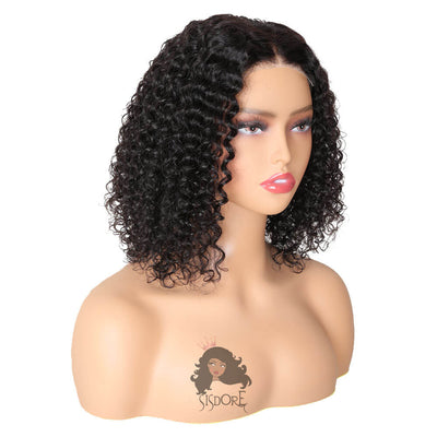 Wear and Go Glueless Bob Wig Pre-cut Lace Deep Wave Hair