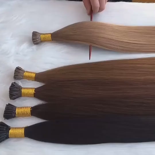 Pre-bonded I-tip Hair Extensions Remy Human Hair
