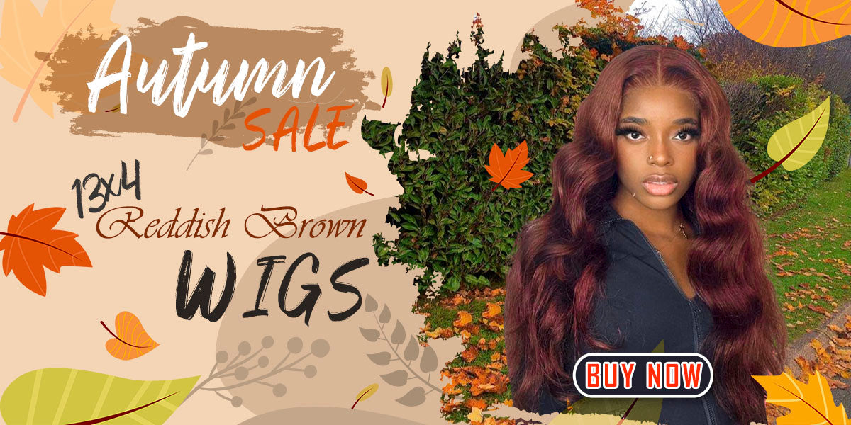 reddish brown body wave lace front wigs autumn sale 