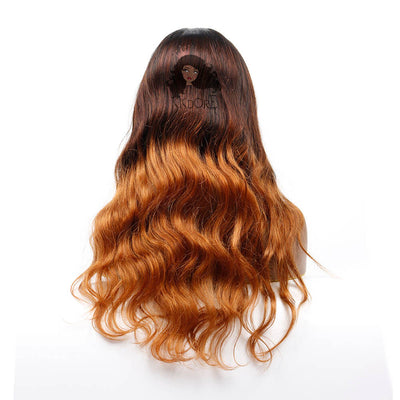Ombre Color 3-Tone 1B 4 30 Body Wave 4x4 Lace Closure Wig