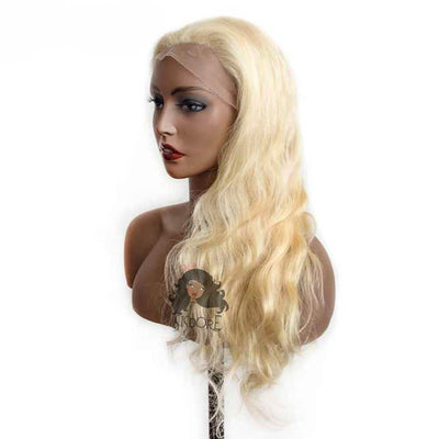 613 bleach blonde long body wave human hair 13x4 13x6 wavy hairstyle glueless lace front wigs