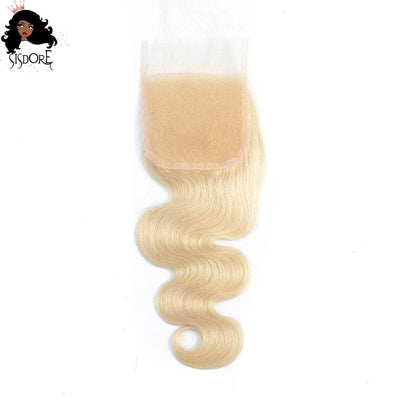 Blonde #613 Body Wave Virgin Human Hair 4x4 Lace Closure