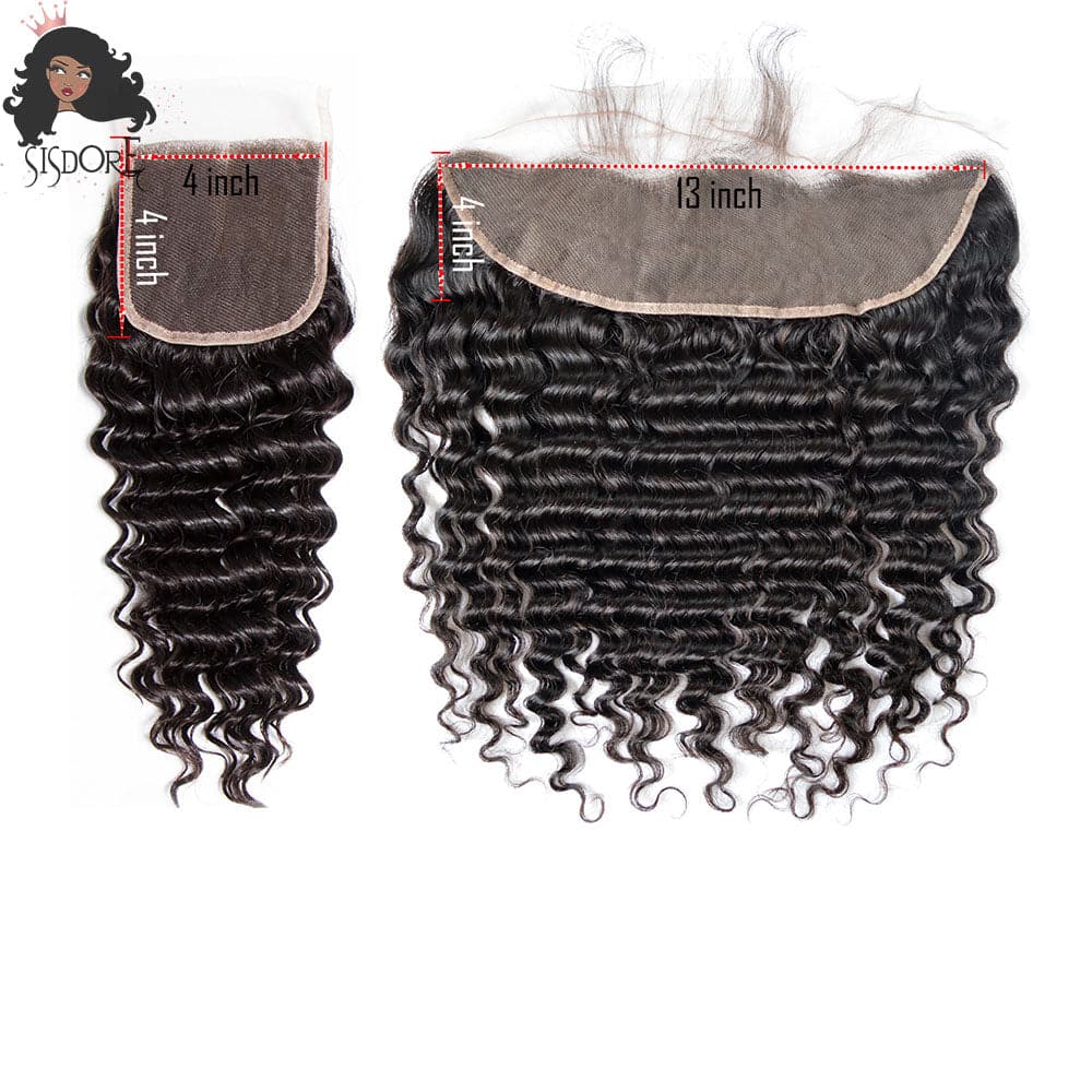 deep wave 4x4 5x5 lace closure,13x4 lace frontals