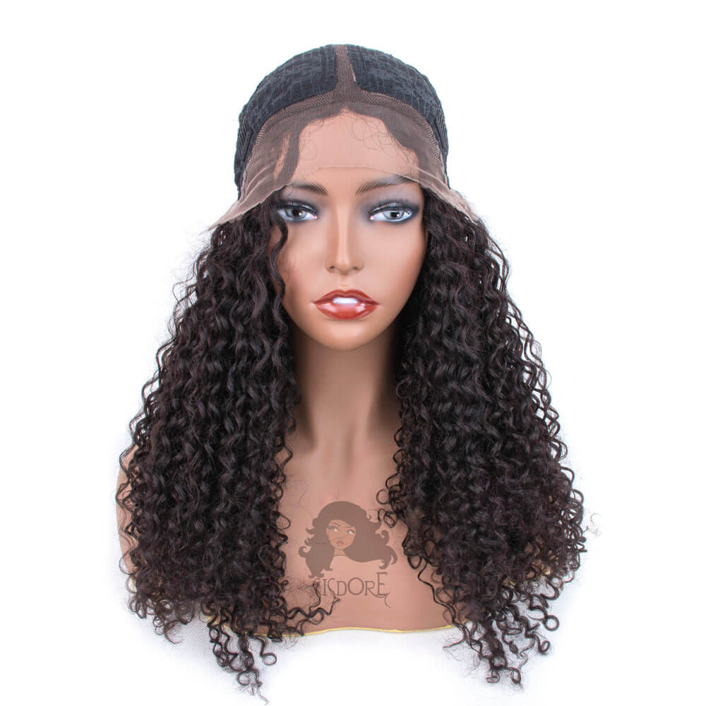 Jerry curly Human Hair T-Part Wigs