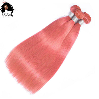 Hot Pink Hair Bundles Straight, Light Pink Body Wave Weaves