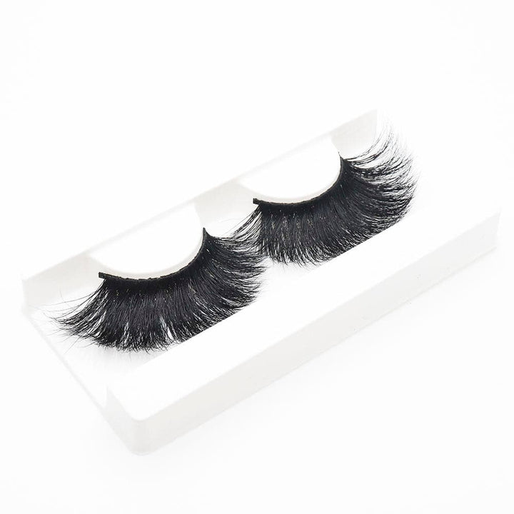 25mm Long Mink Hair Messy Multilayer Cross 3D False Eyelashes EL-004