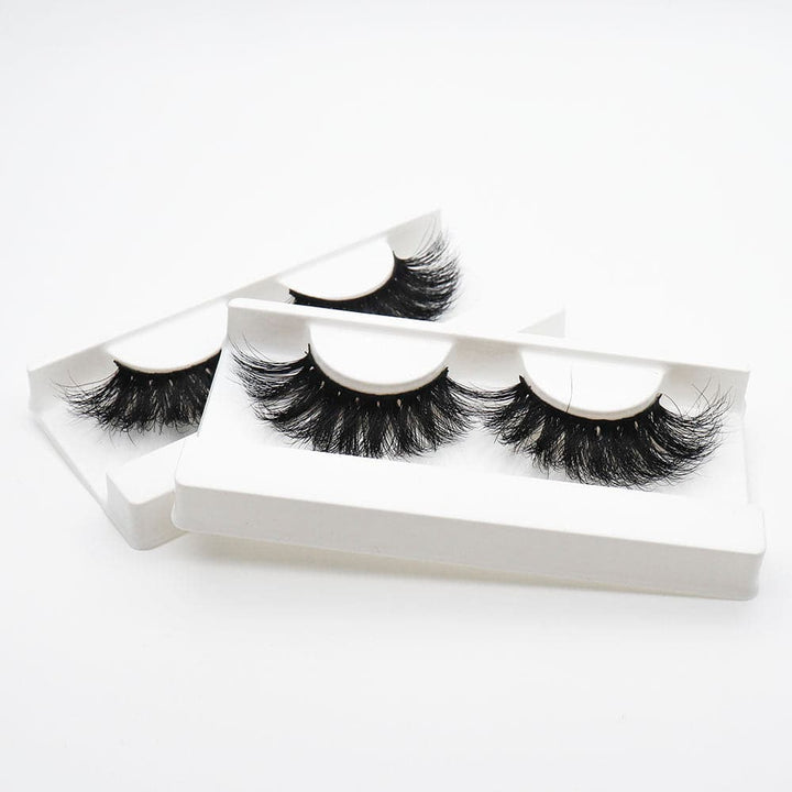 25mm Long Mink Hair Messy Multilayer Cross 3D False Eyelashes EL-008