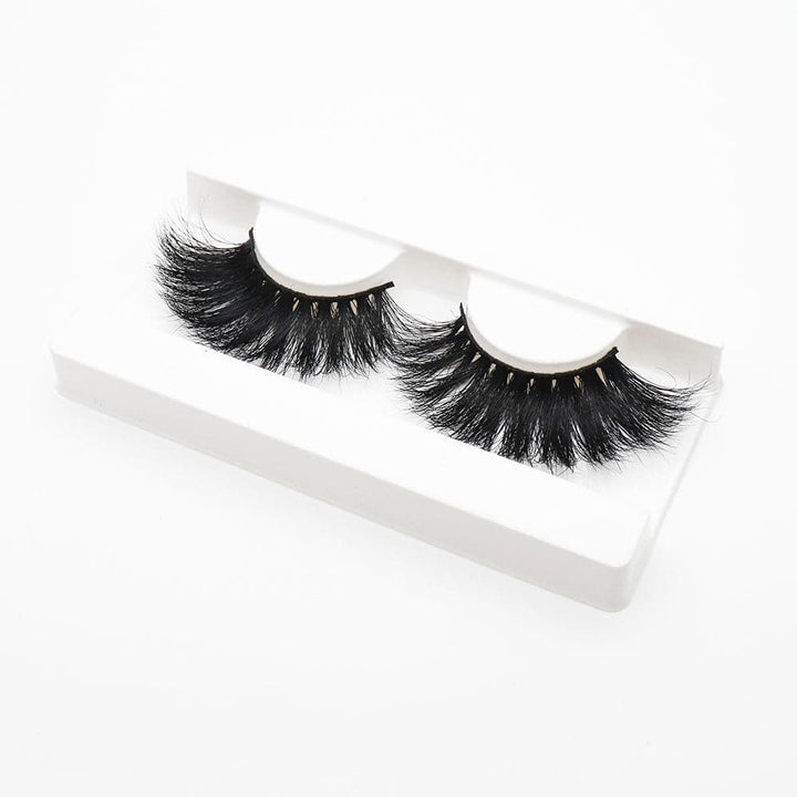 25mm Long Mink Hair Messy Multilayer Cross 3D False Eyelashes EL-012