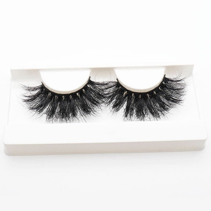 25mm Long Mink Hair Messy Multilayer Cross 3D False Eyelashes EL-013