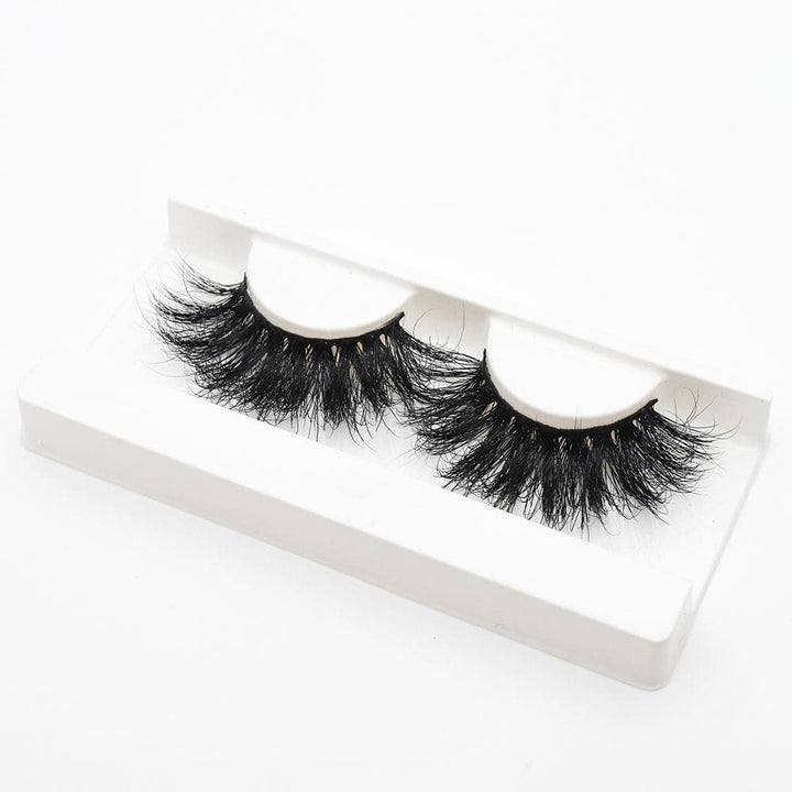 25mm Long Mink Hair Messy Multilayer Cross 3D False Eyelashes EL-013