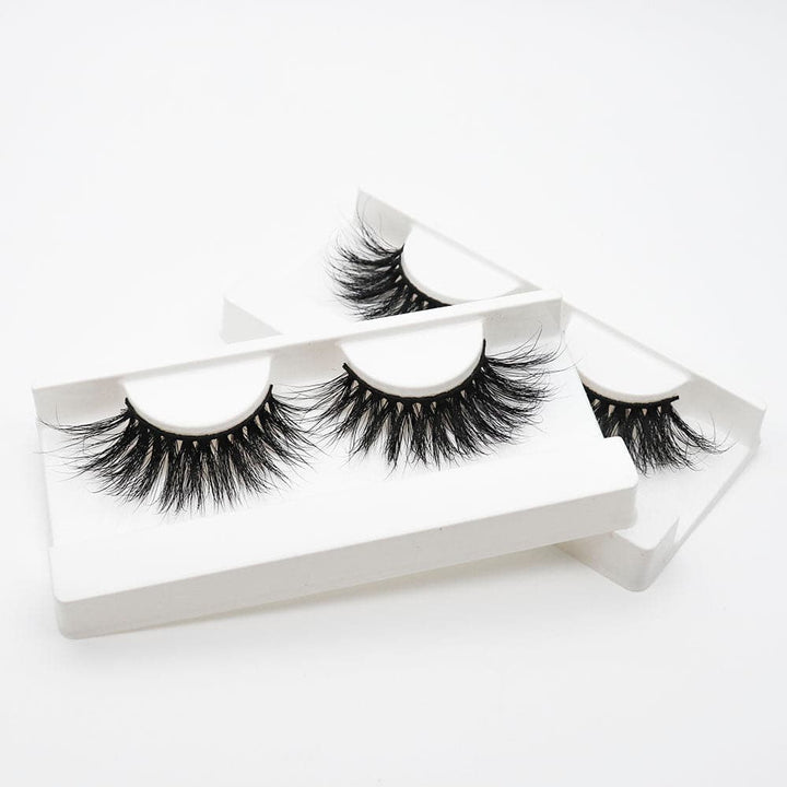 25mm Long Mink Hair Messy Multilayer Cross 3D False Eyelashes EL-014