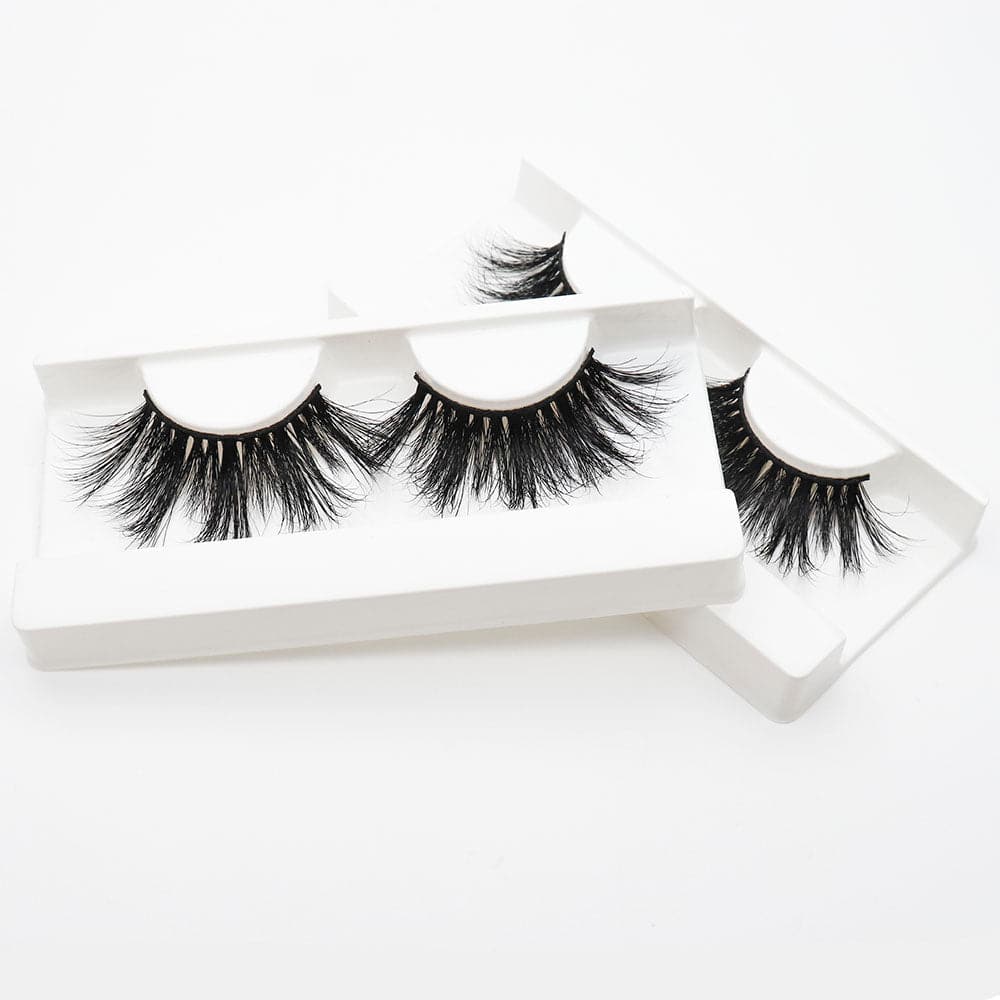 25mm Long Mink Hair Messy Multilayer Cross 3D False Eyelashes EL-015