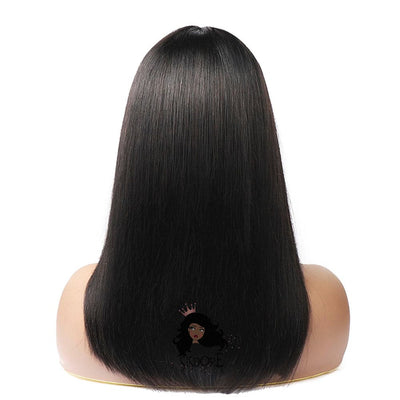HD lace closure/frontal bob wig with bangs 14 inch