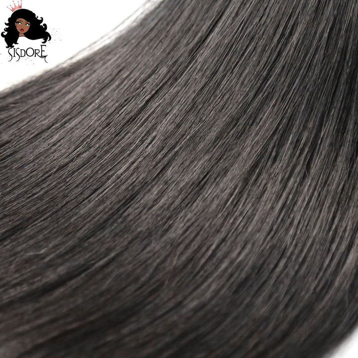 SISDORE 10A Natural Color Straight Brazilian Hair 3 Bundles STB-002