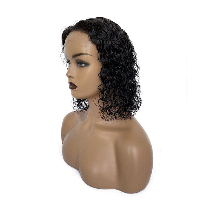 Perruque Bob Lace Front Wig courte bouclée ondulée pour femmes noires 