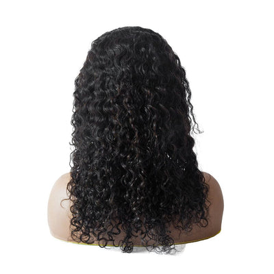 Water wave human hair lace front wig
