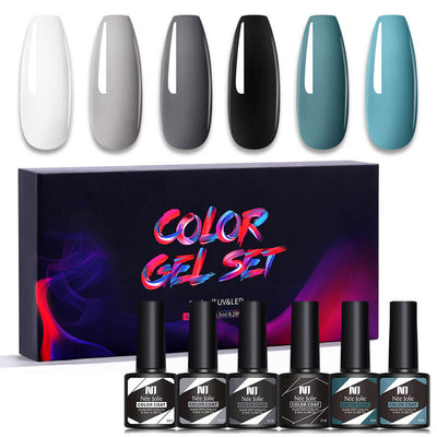 Gel Nail Polish Set 80 Colors, Soak Off UV Color Gel 6 Pcs