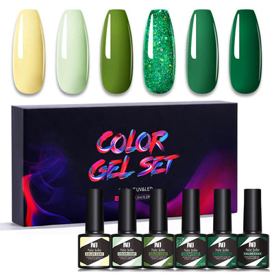 Gel Nail Polish Set 80 Colors, Soak Off UV Color Gel 6 Pcs