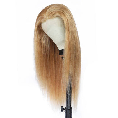 Strawberry Honey Blonde Lace Front Wig, #27 Human Hair Closure Wigs