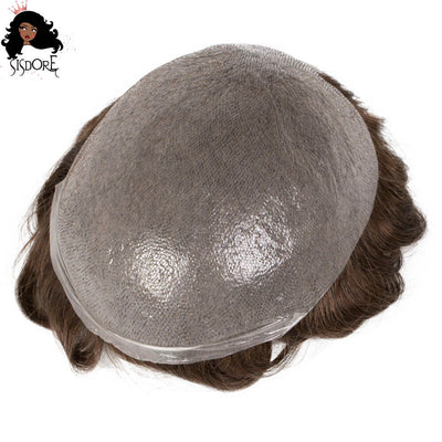 Hair Systems for Men | Single Knotted Poly Skin Toupee Wigs for Male