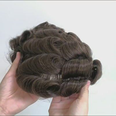Hollywood Toupee Wigs For Men, Short Human Hair Prosthesis, Male Hair Pieces