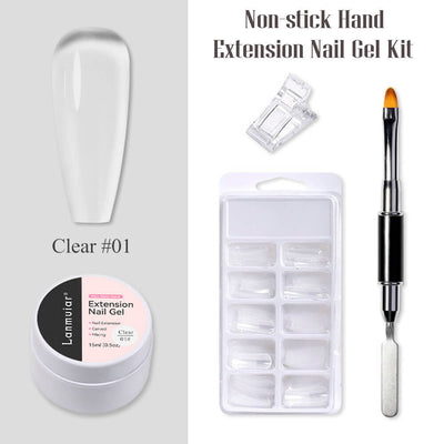 nail extension builder solid gel kit clear color