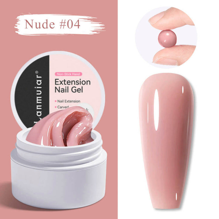 nail extension builder solid gel nude color