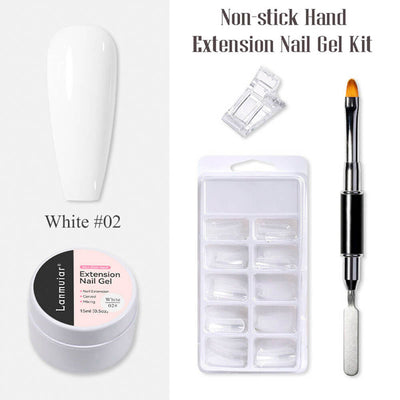 nail extension builder solid gel kit white color